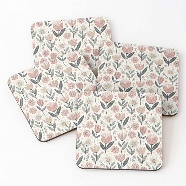 Item preview, Tulip & Daisy Folk Symbols | Scandinavian Spring Design designed and sold by Shuga-Design.