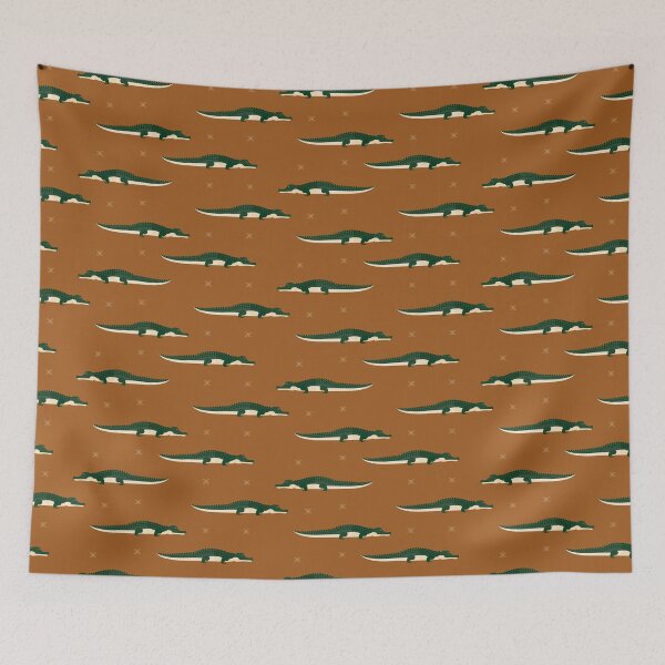 Item preview, Crocodiles on brown designed and sold by reneesillus.