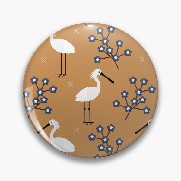 Item preview, Spoonbills on brown designed and sold by reneesillus.