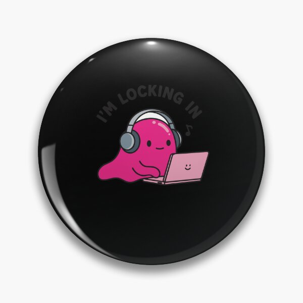 Item preview, Pink Locking In Aesthetic Character with Headphones designed and sold by PopStars1993.