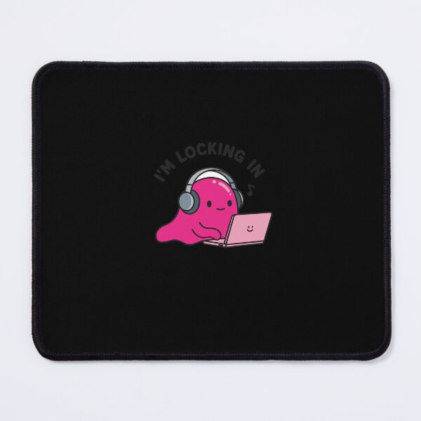 Item preview, Pink Locking In Aesthetic Character with Headphones designed and sold by PopStars1993.