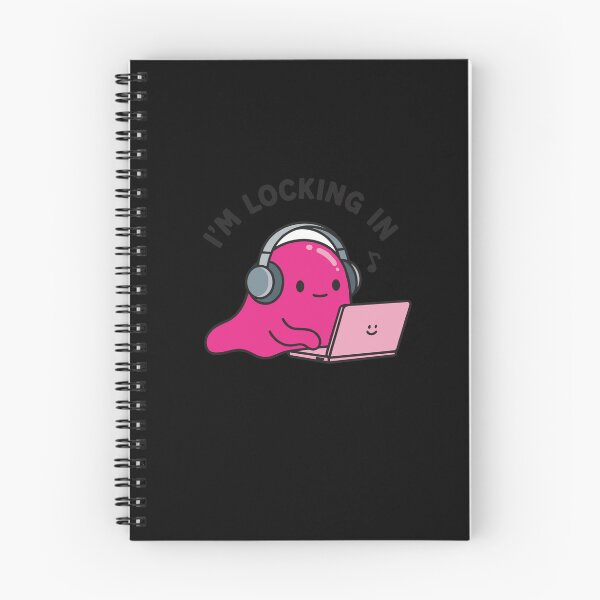 Item preview, Pink Locking In Aesthetic Character with Headphones designed and sold by PopStars1993.