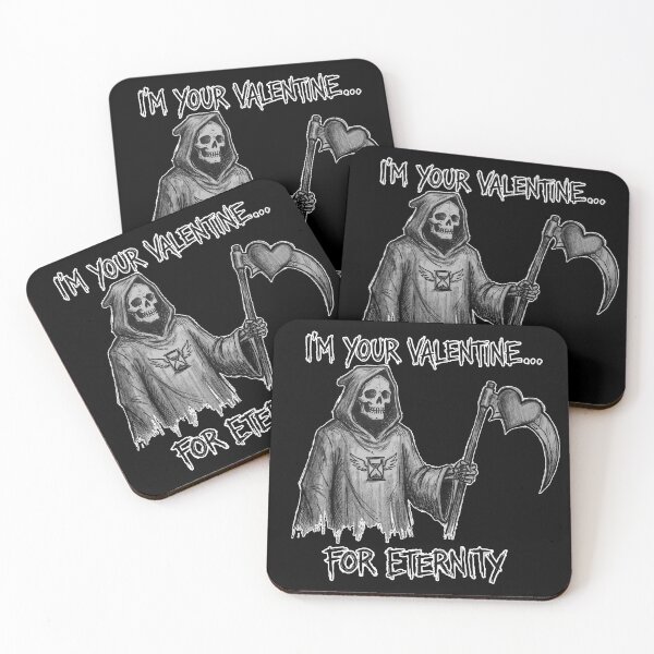 Item preview, Goth Valentine Grim Reaper – Dark Romance Valentine’s Day Art designed and sold by cr6zym1nd.