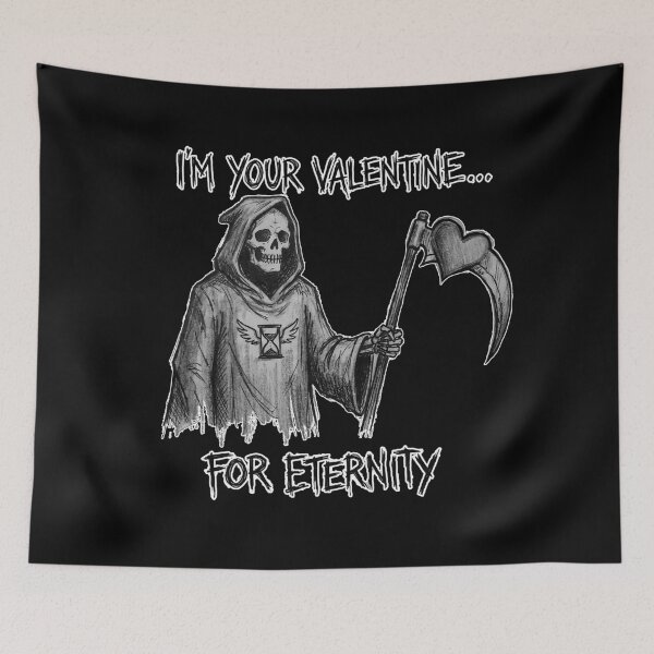 Item preview, Goth Valentine Grim Reaper – Dark Romance Valentine’s Day Art designed and sold by cr6zym1nd.