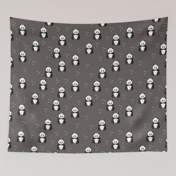 Item preview, Pandas on grey designed and sold by reneesillus.