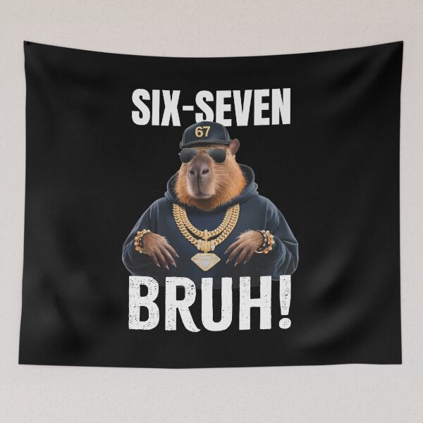 Item preview, Capybara Six Seven Bruh designed and sold by zoljo.