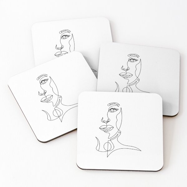 Item preview, Elegant One Line Portrait - Minimalist Aesthetic Woman Face designed and sold by LoraDesign98.