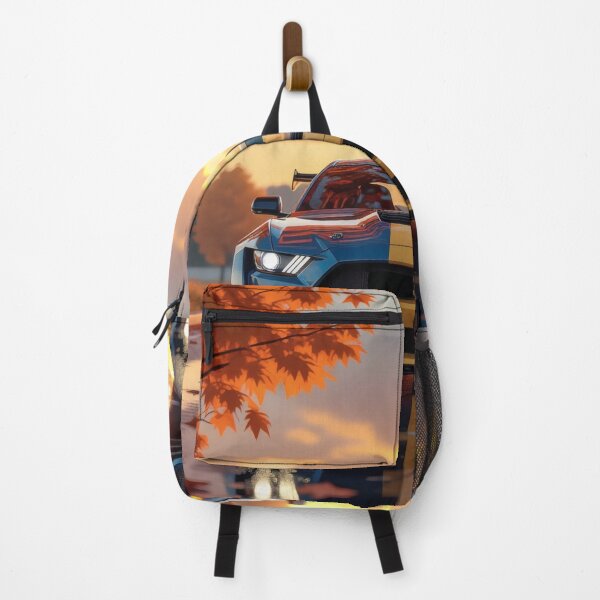 Item preview, Front view of a Ford Mustang in autumn – sports car at sunset designed and sold by Salimgor Hangaround Music.