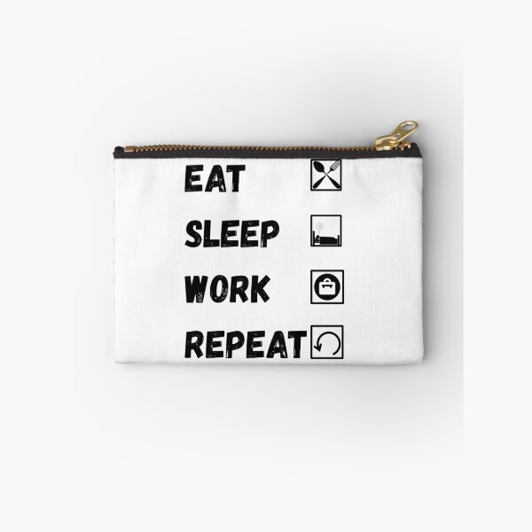 Item preview, Minimalist Eat Sleep Work Repeat Routine Graphic for Productivity Lovers designed and sold by KapiPrint.