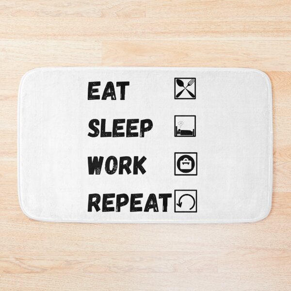 Item preview, Minimalist Eat Sleep Work Repeat Routine Graphic for Productivity Lovers designed and sold by KapiPrint.
