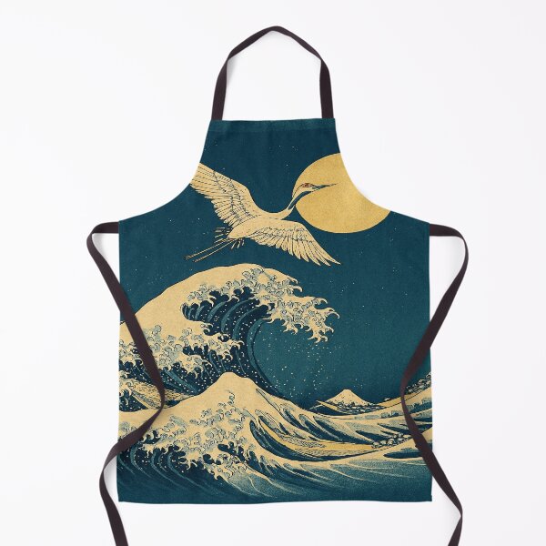 Item preview, Crane Over Waves – Japanese Moonlit Ocean Art designed and sold by myforestfog.