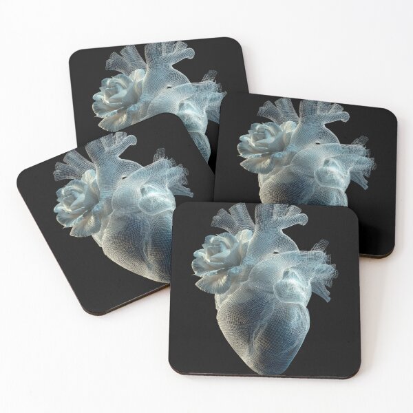 Item preview, Surreal Wireframe Heart with Female Face – 3D Sci-Fi Art designed and sold by Maryna_Reine.