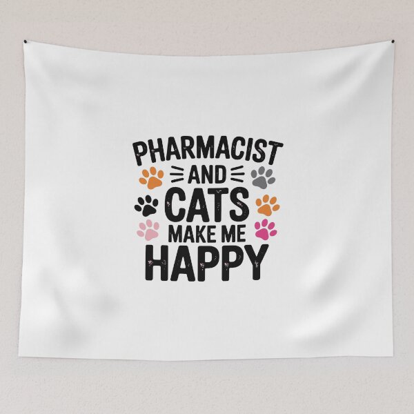 Item preview, Pharmacist and cats make me happy designed and sold by jkrphoto.
