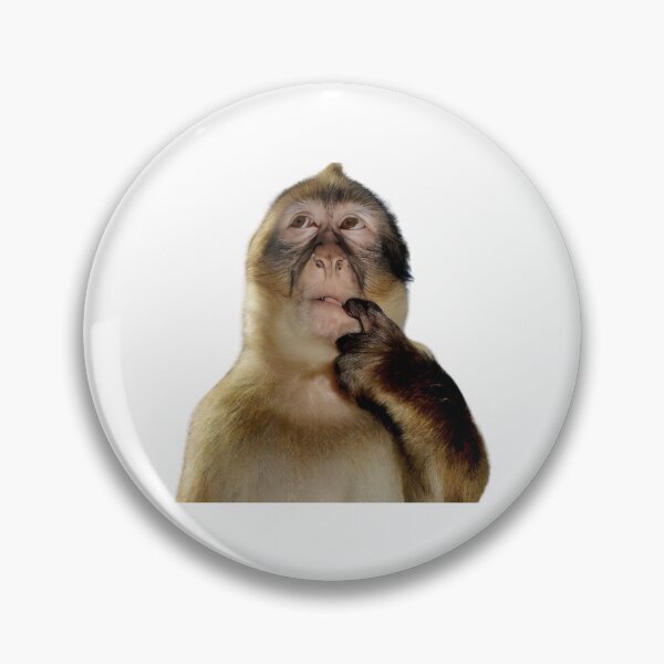 Item preview, Funny Monkey Thinking Meme designed and sold by gusmanvinagetti.