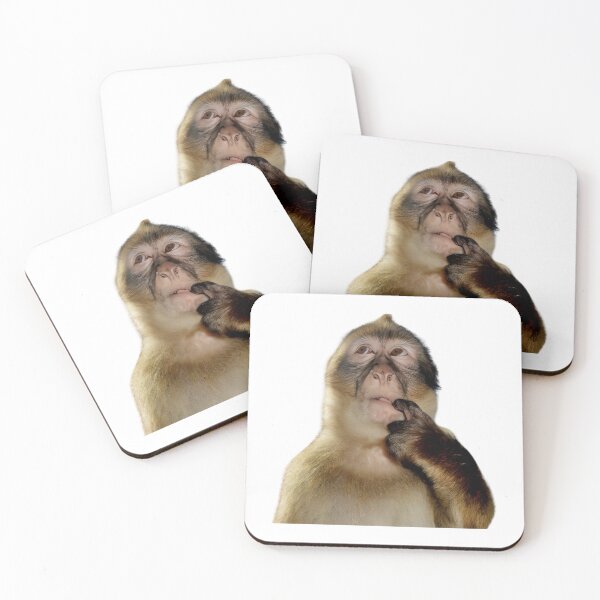 Item preview, Funny Monkey Thinking Meme designed and sold by gusmanvinagetti.