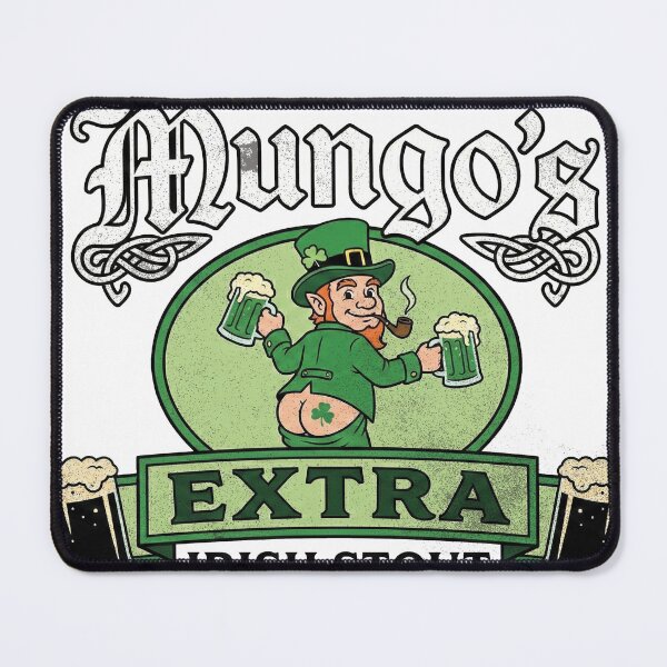 Item preview, Funny Mooning Leprechaun Irish Stout Label designed and sold by AdyKurniawan.