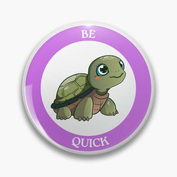 Item preview, Be Quick Turtle - Cute Green Turtle in Purple Circle Art designed and sold by Love3Happy.