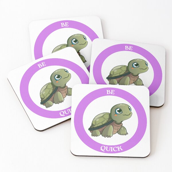 Item preview, Be Quick Turtle - Cute Green Turtle in Purple Circle Art designed and sold by Love3Happy.