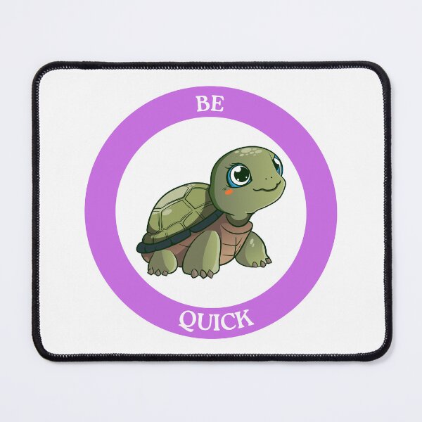 Item preview, Be Quick Turtle - Cute Green Turtle in Purple Circle Art designed and sold by Love3Happy.