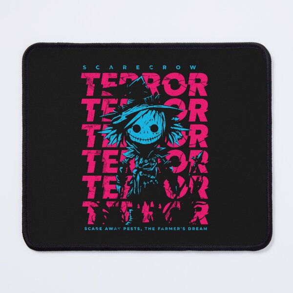 Item preview, Scarecrow Terror Halloween - Creepy Farmer's Dream - Neon Pink & Blue Horror designed and sold by Emagicc.