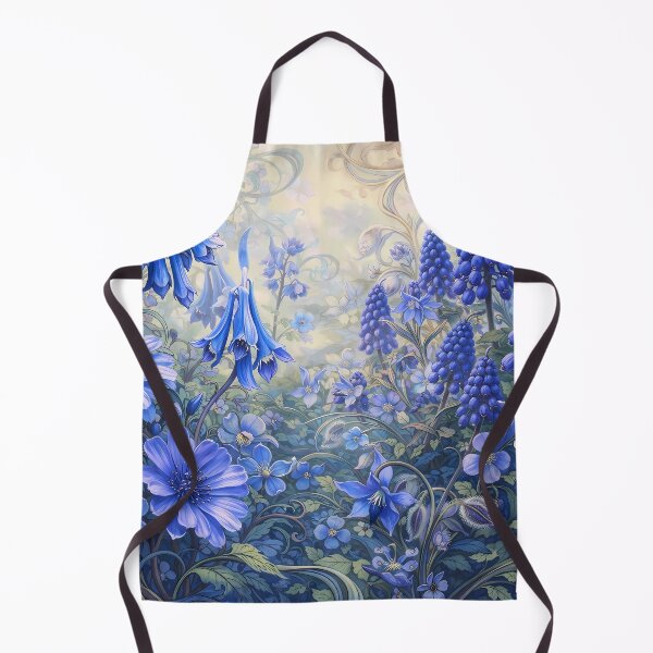 Item preview, Enchanted Blue Floral Garden designed and sold by cuprum.