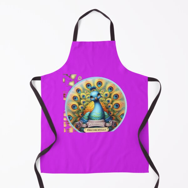 Item preview, Colorful Peacock Label – Front & Side View with Fan-Shaped Tail designed and sold by PaintMeWorld.