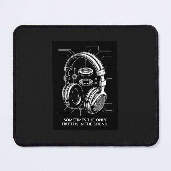 Item preview, Technical Audiophile Headphones Blueprint Art designed and sold by mAXiBoOM.