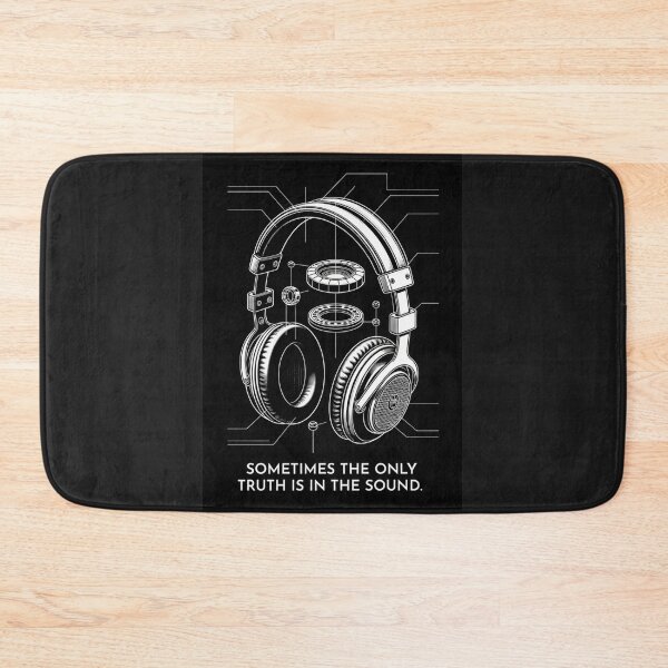 Item preview, Technical Audiophile Headphones Blueprint Art designed and sold by mAXiBoOM.