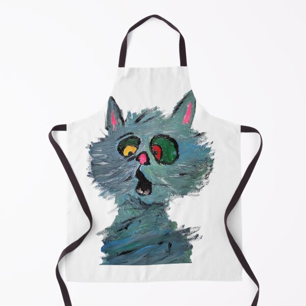 Item preview, Wide Eyed Chaos Cat - Quirky Abstract Acrylic Painting designed and sold by BeyondInkwell.