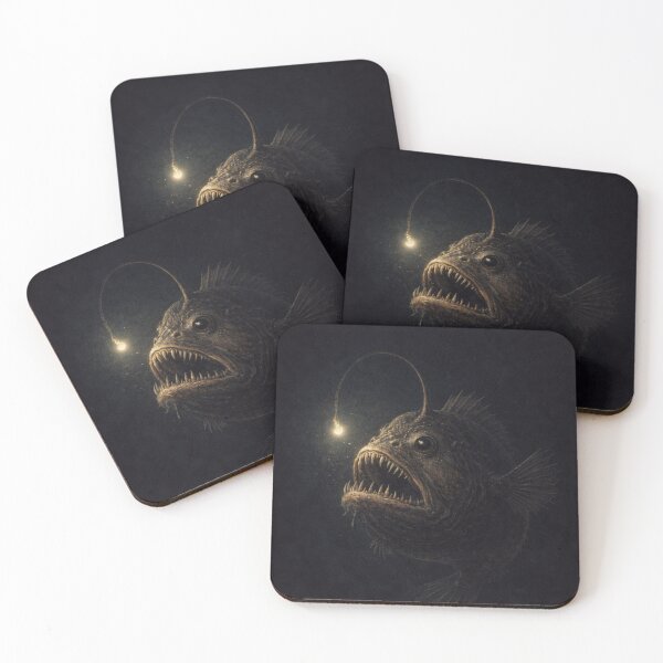 Item preview, Deep Sea Anglerfish Glow – Dark Ocean Predator Illustration designed and sold by ApexAnimal Art.