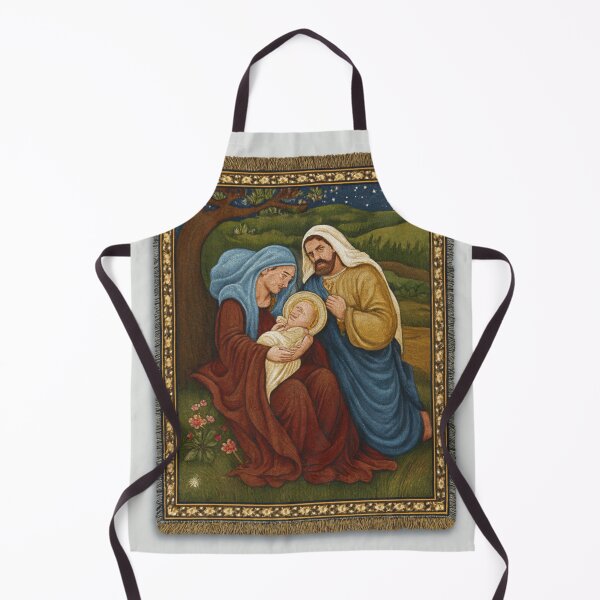 Item preview, Starry Night Nativity Tapestry – Sacred Family Under the Tree designed and sold by LuxuryApparels.