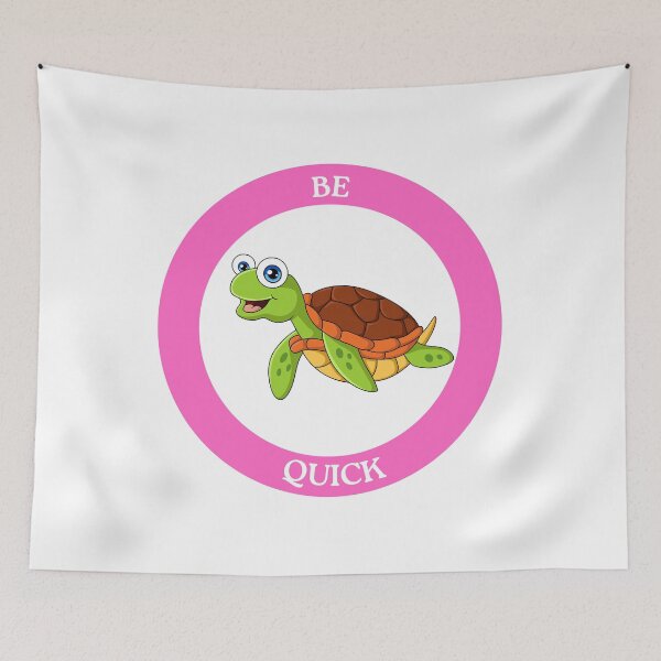 Item preview, Be Quick Turtle - Cute Swimming Turtle in Pink Circle Design designed and sold by Love3Happy.