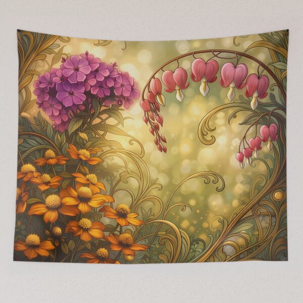 Item preview, Whimsical Garden with Vibrant Flowers designed and sold by cuprum.