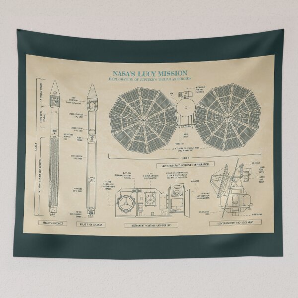 Item preview, LUCY Mission. NASA Space Probe (Parchment) designed and sold by BGALAXY.