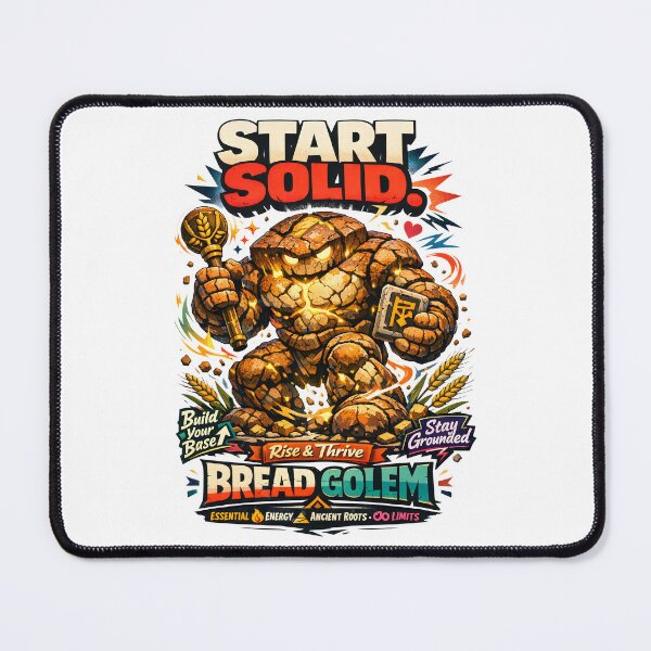 Item preview, Bread Golem Start Solid Fantasy Food Character - Funny RPG Baker & Gym Motivation Graphic Art by Vivaan Studio designed and sold by Vivaan Studio.