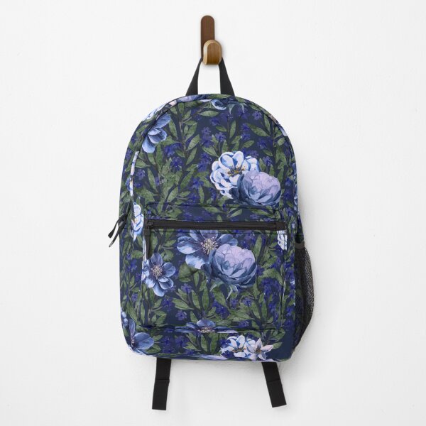 Item preview, Midnight Blue Floral Garden Pattern designed and sold by Asmaa Abdul-Azim.