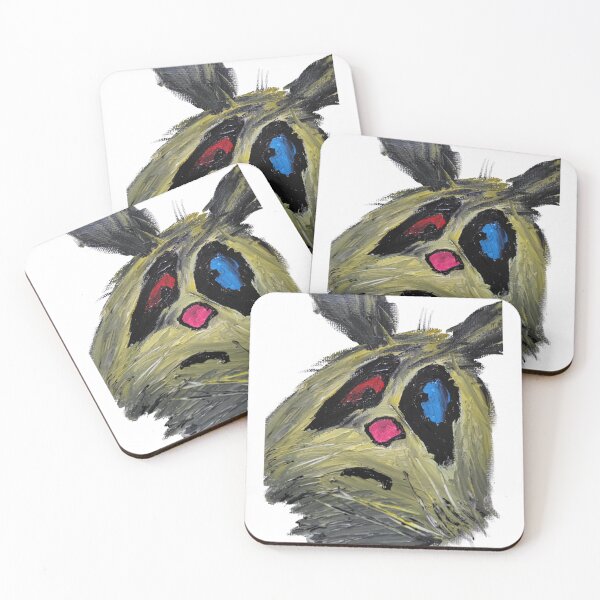 Item preview, Existential Crisis Cat - Quirky Hand-Painted Abstract Art designed and sold by BeyondInkwell.