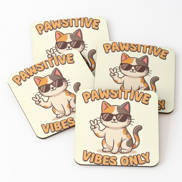 Item preview, Funny Cat Pawsitive Vibes Only designed and sold by Timotaxx.