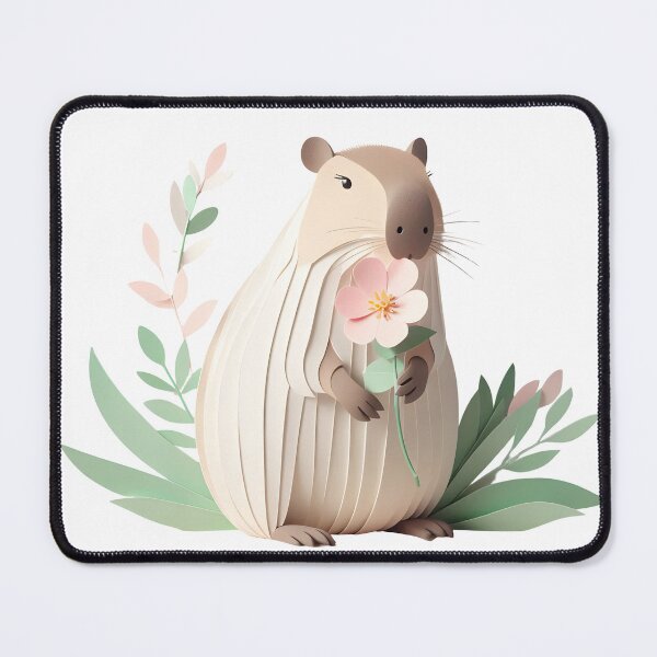 Item preview, Botanical Capybara — Aesthetic 3D Papercraft Art designed and sold by purrsoul.