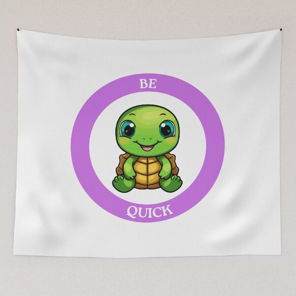 Item preview, Be Quick Turtle - Cute Baby Turtle in Purple Circle Art designed and sold by Love3Happy.