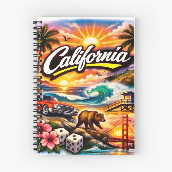 Item preview, California Airbrush Art - Retro West Coast Style designed and sold by Myra365Art.