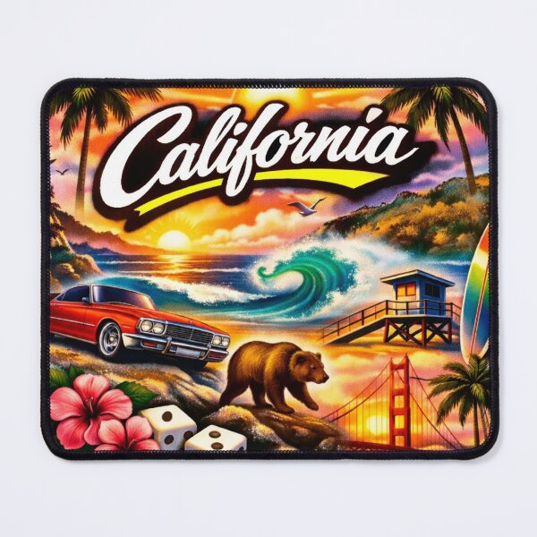 Item preview, California Airbrush Art - Retro West Coast Style designed and sold by Myra365Art.