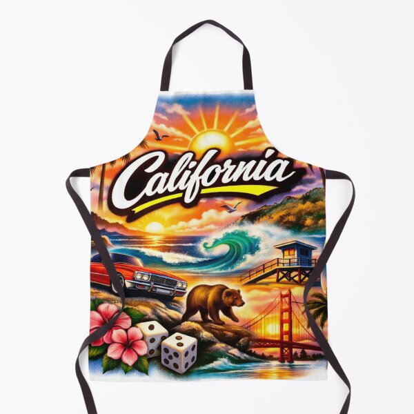 Item preview, California Airbrush Art - Retro West Coast Style designed and sold by Myra365Art.