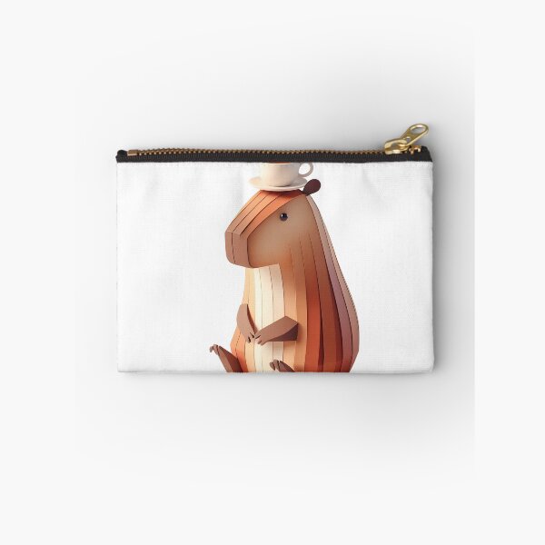 Item preview, Cozy Coffee Capybara — Minimalist 3D Papercraft Art designed and sold by purrsoul.
