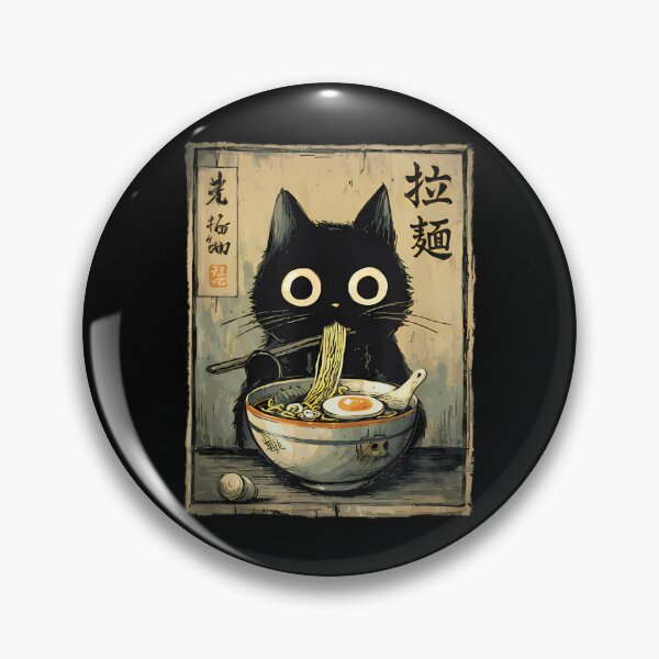 Item preview, Kawaii Ramen Cat Retro Japanese Noodles Artwork designed and sold by StickLoveFamily.