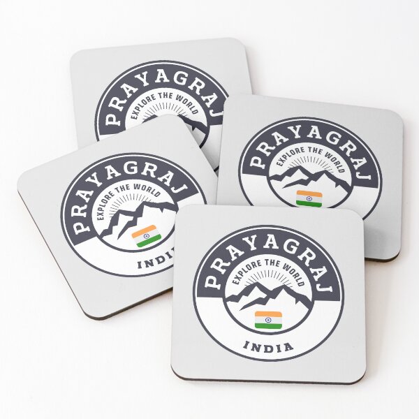 Item preview, Prayagraj India | Black and White Travel Crest designed and sold by World Designs.