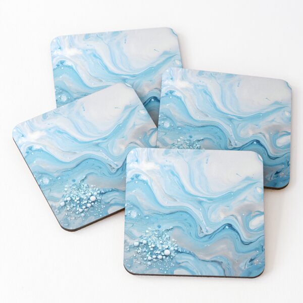 Item preview, Powder Blue Organic Fluid Art designed and sold by VibeShift Studio.