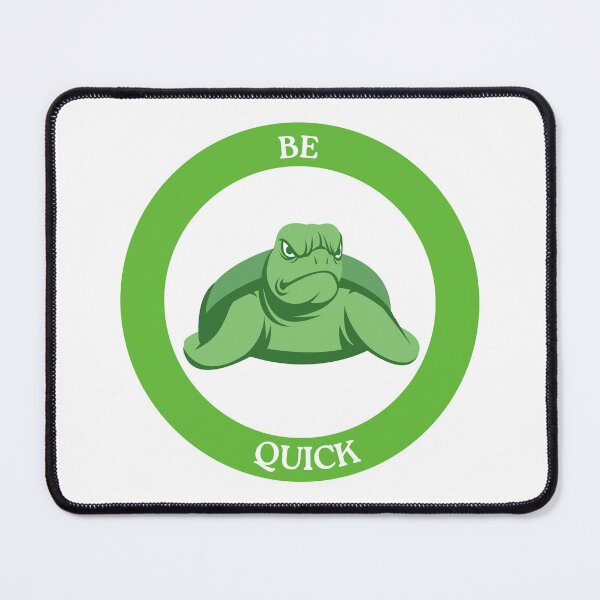 Item preview, Be Quick Turtle - Grumpy Turtle in Green Circle Meme Art designed and sold by Love3Happy.