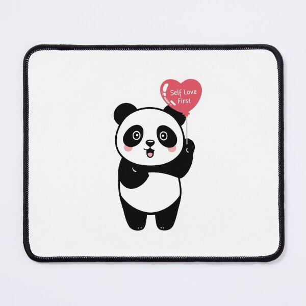 Item preview, Self Love First Cute Panda Heart Balloon designed and sold by Shanker-studio.