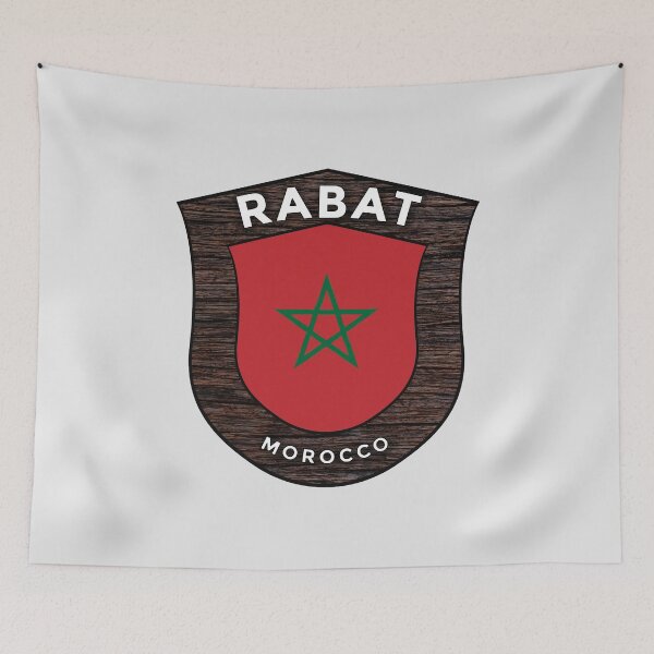 Item preview, Rabat Morocco | Flag Shield Travel Emblem designed and sold by World Designs.